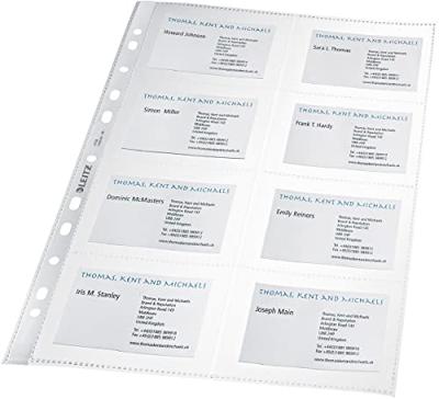 Showtas leitz premium visitekrt pp a4 glashelder | 10 stuks