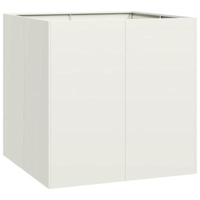 VidaXL Plantenbak 80x80x80 cm staal wit