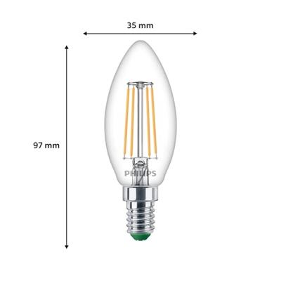 Philips 8720169325074 LED-lamp Energielabel A (A - G) E14 2.3 W = 40 W Warmwit 3 stuk(s)