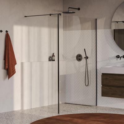 BRAUER Oblivion inloopdouche helder glas 130x200 met zijwand 30 incl. glascoating PVD gunmetal geborsteld BRAUER Oblivion inloopdouche helder glas 130x200 met zijwand 30 incl. glascoating PVD gunmetal geborsteld