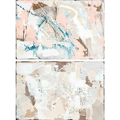 Canvas DKD Home Decor Abstract Stads 100 x 4 x 150 cm 150 x 3,8 x 100 cm (2 Stuks)