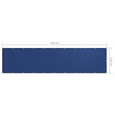 VidaXL Balkonscherm 120x500 cm oxford stof blauw