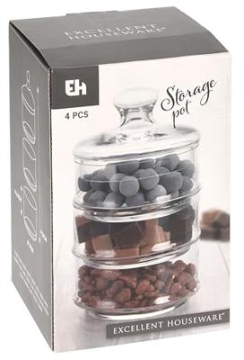 Voorraadpot glas Ø12,5xh22cm