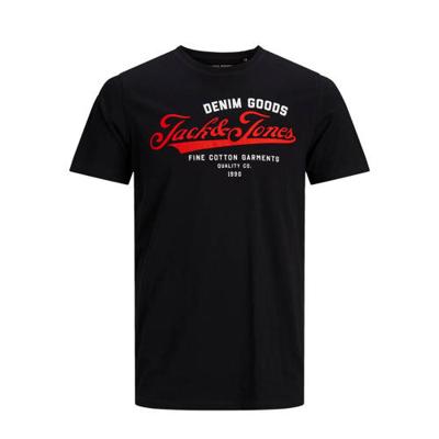 JACK & JONES ESSENTIALS T-shirt met logo zwart JACK & JONES ESSENTIALS T-shirt met logo zwart