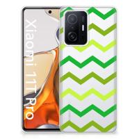 Xiaomi 11T | 11T Pro | TPU bumper | Zigzag Groen - thumbnail