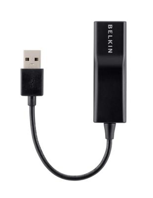 Adapter USB naar Ethernet Belkin F4U047BT Zwart Adapter USB naar Ethernet Belkin F4U047BT Zwart