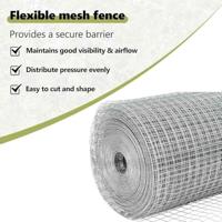 VidaXL Afrasteringspaal zilver 10 x 1,6 m (12 x 12 mm gaas) staal - thumbnail