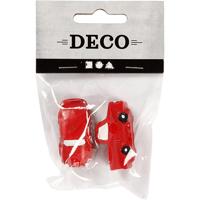Creativ Company Miniatuur figuren, h: 20 mm, l: 40 mm, rood, 2 stuk/ 1 doos - thumbnail