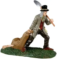 Lemax grave digger & body bag halloween figuur Spooky Town 2023 - thumbnail