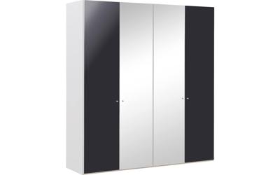 Goossens Kledingkast Easy Storage Ddk, Kledingkast 203 cm breed, 220 cm hoog, 2x draaideur en 2x spiegel draaideur midden Goossens Kledingkast Easy Storage Ddk, Kledingkast 203 cm breed, 220 cm hoog, 2x draaideur en 2x spiegel draaideur midden