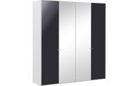 Goossens Kledingkast Easy Storage Ddk, Kledingkast 203 cm breed, 220 cm hoog, 2x draaideur en 2x spiegel draaideur midden - thumbnail