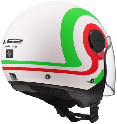 LS2 "of558 sphere lux ii urby" jethelm helmet of558 sph. lux ii urby wh/green/red m