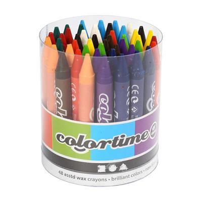 Creativ Company Set met 12 kleuren kleurkrijt, 48 st.
