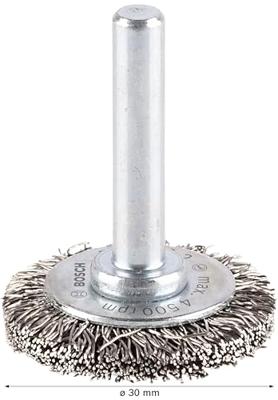 Bosch Accessoires Schijfborstel 30 mm, 0,3 mm, 6 mm, 4500 U/ min 1st - 2608622119 - thumbnail