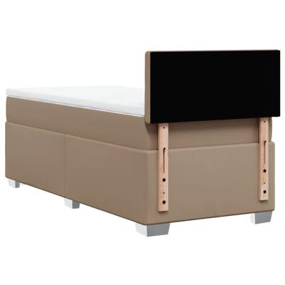 Boxspring met matras kunstleer cappuccinokleurig 140x190 cm