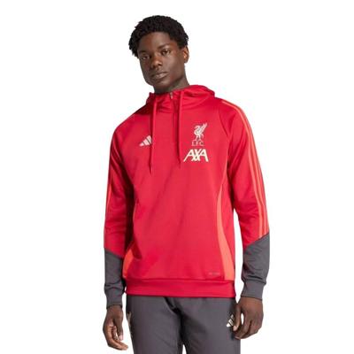 adidas Liverpool Track Hoodie 1/4-Zip 2025-2026 Rood Grijs Zilver adidas Liverpool Track Hoodie 1/4-Zip 2025-2026 Rood Grijs Zilver