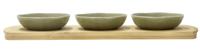 Villa Collection - Shoku - Bambooschaal met 3 dipschaaltjes Pure Green - thumbnail