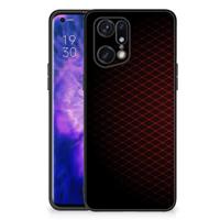 OPPO Find X5 Pro Back Case Geruit Rood - thumbnail