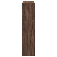 Boekenkast 100x33x135 cm bewerkt hout bruin eikenkleurig - thumbnail