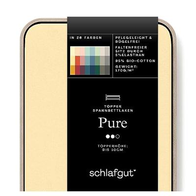 Schlafgut Schlafgut Pure Jersey Topper Hoeslaken M - 120x200 - 130x220 164 Yellow Mid - thumbnail
