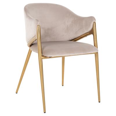 Richmond Eetkamerstoel 'Gwen' Velvet, kleur Khaki Richmond Eetkamerstoel 'Gwen' Velvet, kleur Khaki