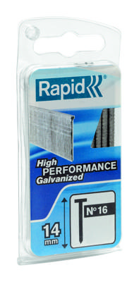 Rapid Nr. 16 brads 14 mm, 990 stuks - 40109554 - 40109554 Rapid Nr. 16 brads 14 mm, 990 stuks - 40109554 - 40109554