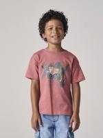 Jongensshirt met natuurmotief terracotta - thumbnail