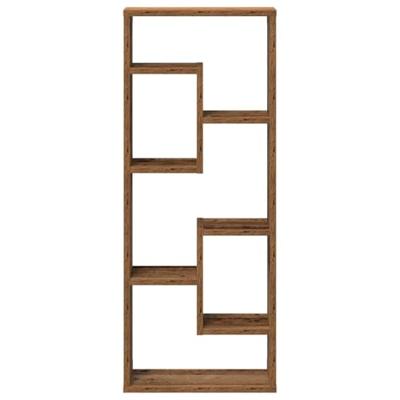 Wandplank 36x16x90 cm bewerkt hout oud houtkleurig