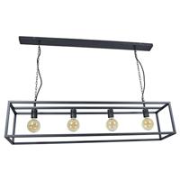 Urban Interiors hanglamp 'Frame' 4-lamps 120cm, kleur Zwart - thumbnail