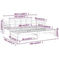 Slaapbank uitschuifbaar grenenhout honingbruin 2x(90x200) cm - thumbnail