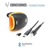 Barcodelezer iggual L2DBT 300 scan/s LED Bluetooth Zwart - thumbnail