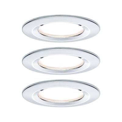 Paulmann Nova Inbouwlamp voor badkamer Set van 3 stuks LED LED 18 W IP44 Chroom (glanzend) Paulmann Nova Inbouwlamp voor badkamer Set van 3 stuks LED LED 18 W IP44 Chroom (glanzend)