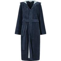 Cawö Cawo Dames Home Badjas met Capuchon Uni 802 44/46 sea - thumbnail