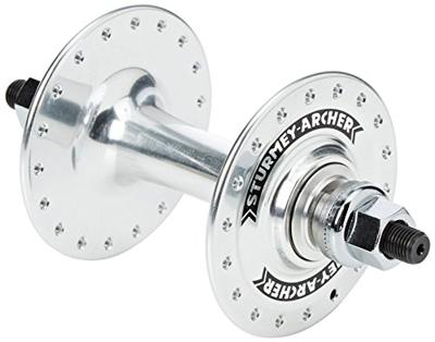 Sturmey archer voornaaf st.archer fr.high flange hub 36h solid axle sil. - thumbnail