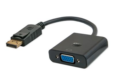 Savio CL-90 video kabel adapter 0,2 m DisplayPort VGA (D-Sub) Zwart