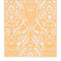Buitenkleed 80x150 cm PP oranje en wit - thumbnail