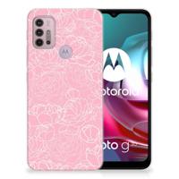 Motorola Moto G30 | G10 | TPU Case | White Flowers - thumbnail
