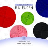 Eat Slow Live Longer Lick Mat Dimensions Circle  Blue - thumbnail