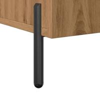 Dressoir 100x36x60 cm bewerkt hout artisanaal eikenkleurig - thumbnail