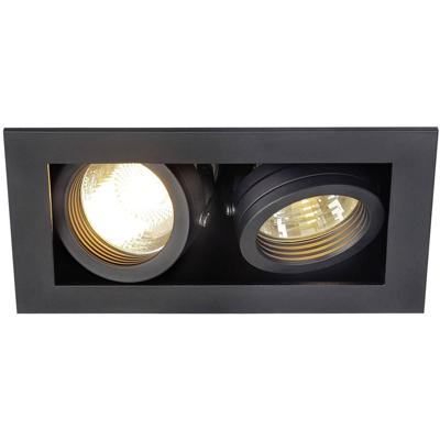SLV InbouwspotKadux 2 GU10 9cm zwart - 115520