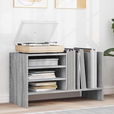 Platenkast Grijs Sonoma 78.5 x 35 x 45 cm Bewerkt hout Platenkast Grijs Sonoma 78.5 x 35 x 45 cm Bewerkt hout