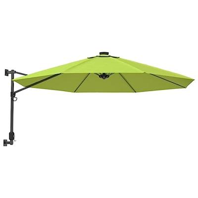 VidaXL Wandparasol met leds 290 cm appelgroen