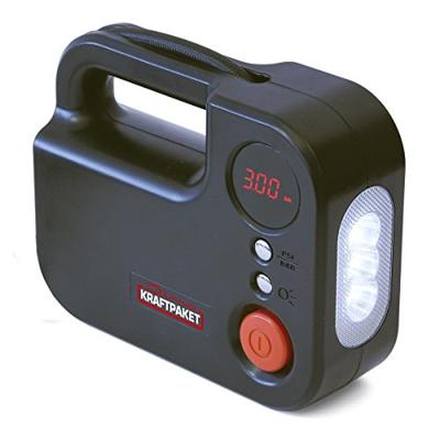 Dino KRAFTPAKET Compressor 10.3 bar 12V-adapter voor kabelgebruik, Digitaal display, Snoeropbergruimte / opname, Met werklamp