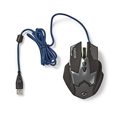 Nedis Gaming Muis | Rechtshandig | 1.5 m | LED | 1 stuks - GMWD200BK GMWD200BK Nedis Gaming Muis | Rechtshandig | 1.5 m | LED | 1 stuks - GMWD200BK GMWD200BK