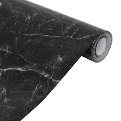 VidaXL Meubelfolies zelfklevend 90x500 cm pvc marmerzwart