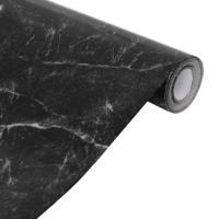 VidaXL Meubelfolies zelfklevend 90x500 cm pvc marmerzwart - thumbnail