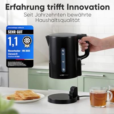 Clatronic WK 3835 waterkoker 1,7 l 2200 W Zwart