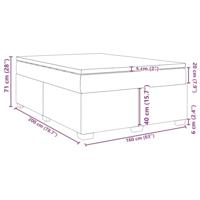 Boxspring met matras stof donkerbruin 160x200 cm - thumbnail