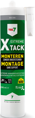 Tec7 x-tack patroon snelle montagekit 290ml grijs - 534535000