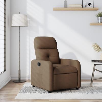 Fauteuil verstelbaar stof bruin